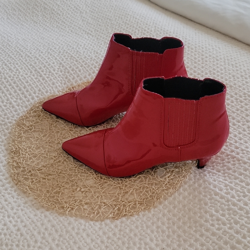 Red Ankle Boots